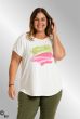 Hvid Gitte t-shirt medlime/pink print, G244064