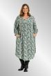 Grøn printet kjole, G251005