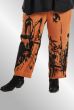 Rust farvet bukser med print, Glla G251012