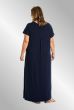 Lang navy kjole, G253091