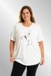 Hvid t-shirt med print Gitte, G254049