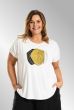 Hvid T-Shirt med print, Gitte 254072