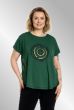 Grøn Gitte t-shirt med print, G256039