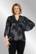 Grå printet viskose bluse, G256044