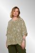 Beige oversize bluse m. print, 261027