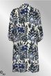 Blå printet viskose skjorte kjole, G262027