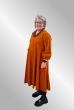 Brændt orange fløjlskjole 2752V