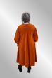 Brændt orange fløjlskjole 2752V