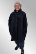 Mørkeblå frakke med hætte, AKH6690