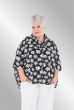 Sort print skjorte / jakke AKH 7092