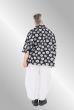 Sort print skjorte / jakke AKH 7092