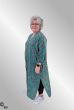 Grøn / blå silke skjortekjole / kaftan, Kort Relove, Unika 762