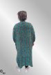 Grøn / blå silke skjortekjole / kaftan, Kort Relove, Unika 762