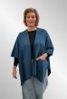 Petrol cardigan / poncho kappe, 8049