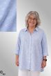 Blå stribet skjorte med broderi, 83627