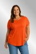 Ensfarvet T-Shirt fra Gozzip, orange, Gitte 9905