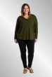 Oliven grøn Gitte t-shirt med lange ærmer, 9914
