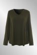 Oliven grøn Gitte t-shirt med lange ærmer, 9914
