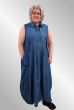 Denim maxi kjole uden ærmer, 10519