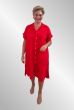 Rød bomulds skjorte kjole / cardigan, Betty XUI