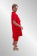 Rød bomulds skjorte kjole / cardigan, Betty XUI