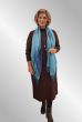 Blå / turkis dobbelt cachmere / viskose tørklæde FA78089