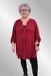 Bordeaux viskose tunika/skjorte, 25365