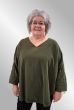 Army grøn fløjls bluse, TF25124b