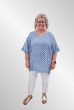 Lys blå hør tunika bluse med prikker, Happy d 21