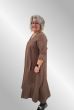 Brun maxi hørkjole, HPmax0952