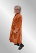 Rust farvet fløjlskjole med print, 12231IKJ