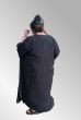 Viskose Kaftan, sort med ansigt, 6206 AAS2551