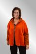 Orange uld fleece jakke med hætte, 90014 Ulit