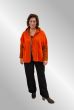 Orange uld fleece jakke med hætte, 90014 Ulit