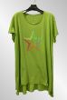 Lime Bomulds T-Shirt med broderi, 23103