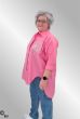 Pink oversize skjorte med print, M175