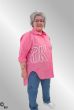 Pink oversize skjorte med print, M175