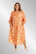 Orange printkjole, Valdis, 254029